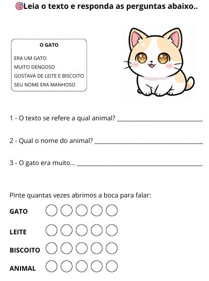Atividade de interpretação de texto